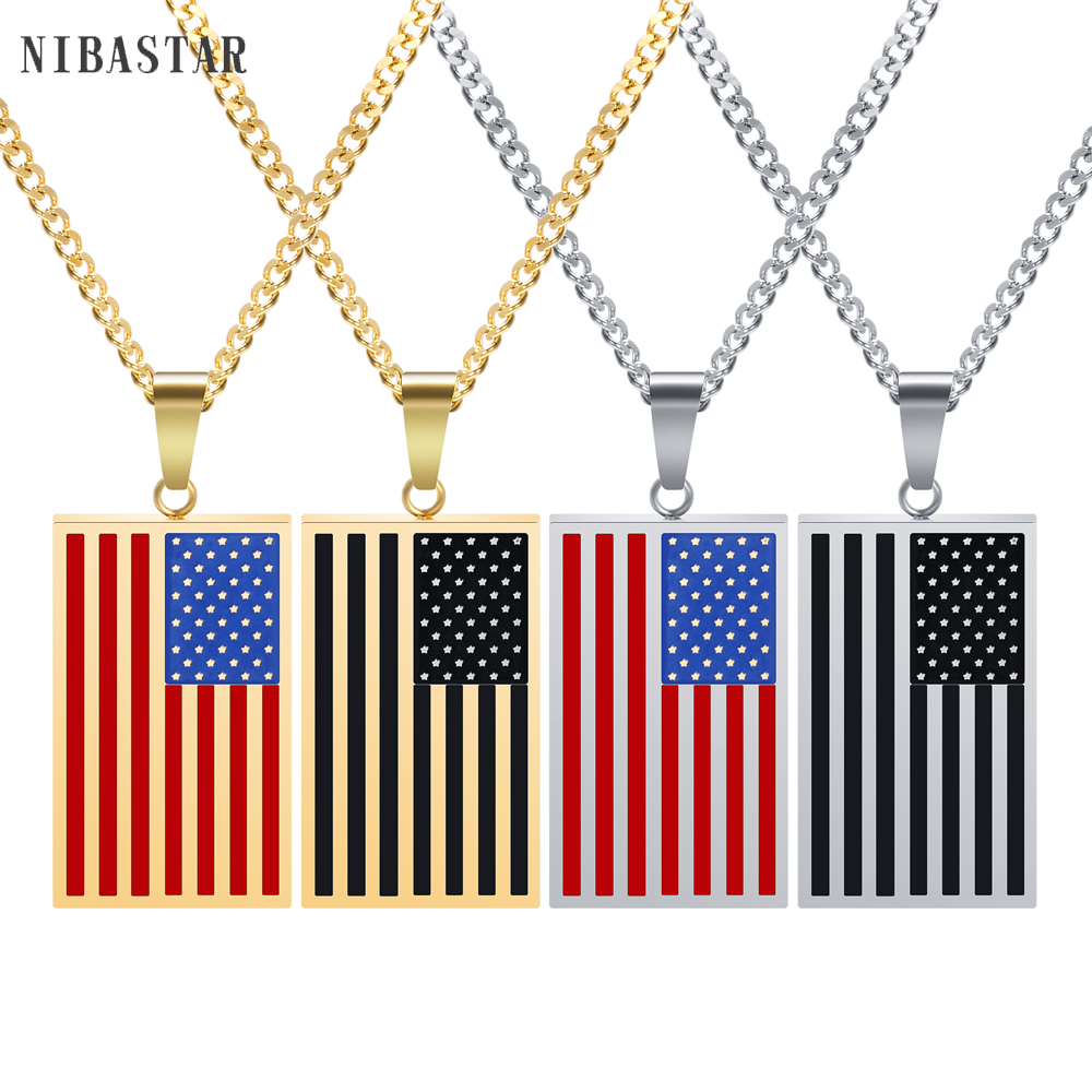 Street Fashion Mood - Classic US Flag Pendants & Necklace