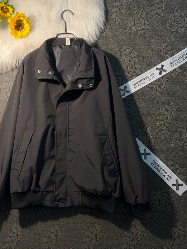 Street Fashion Hong Kong - Men's Short Stand Collar Jacket Stylish