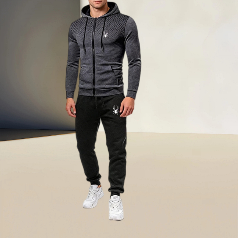 Street Fashion Jacket - Spring/Summer Men's Casual Sportswear Set, Printed