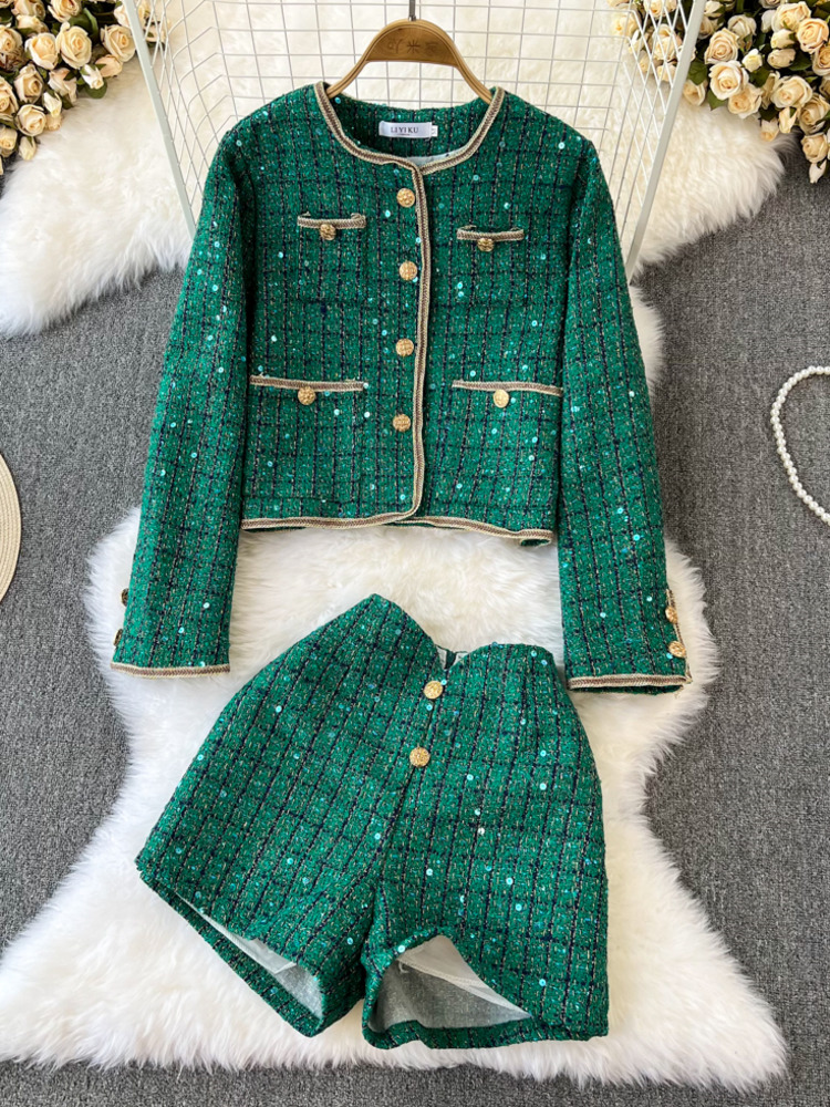 Street Fashion Jacket - Autumn Winter Lady Two Piece Outfit