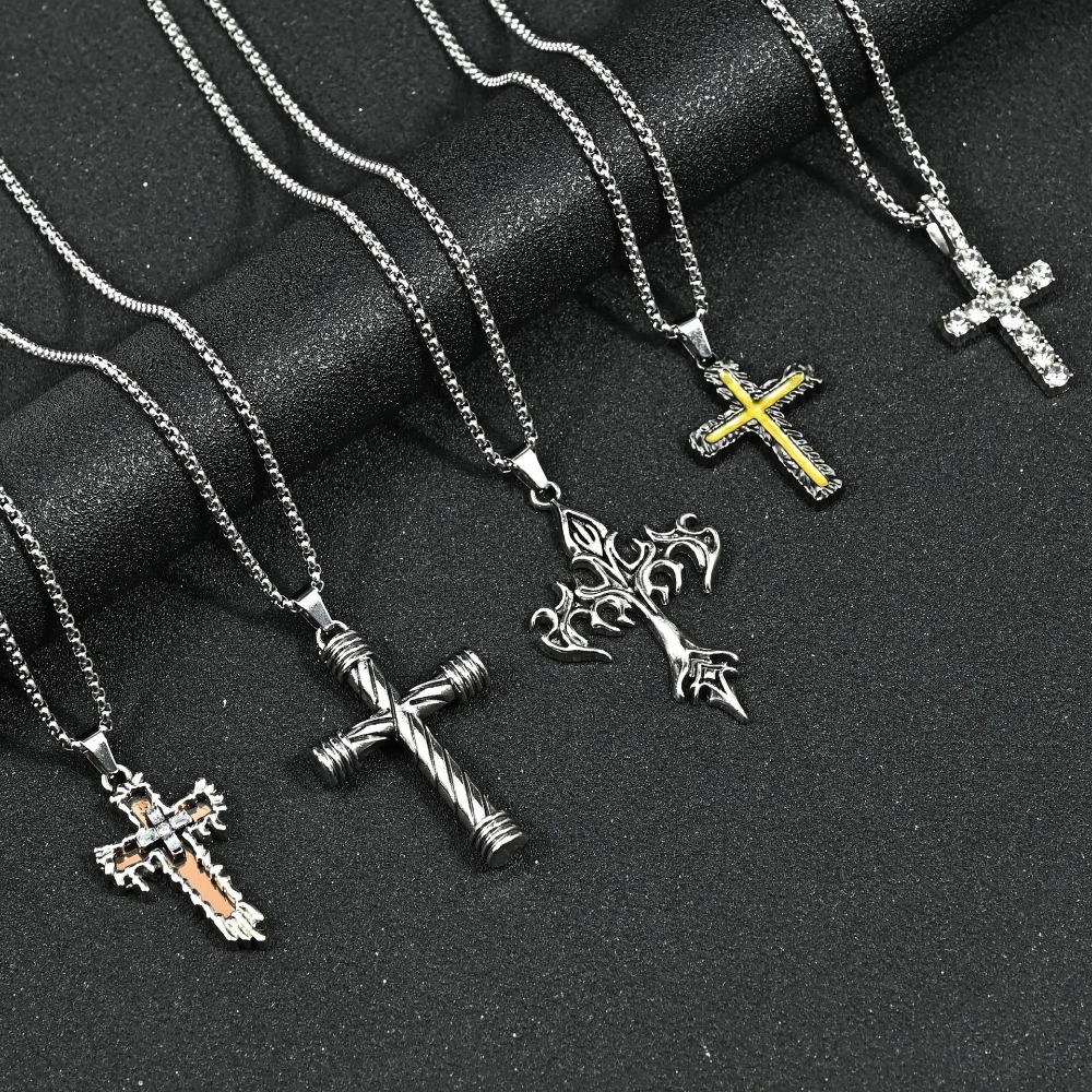 Street Fashion Mood - Personality Punk Multiple Crosses Pendant Necklace
