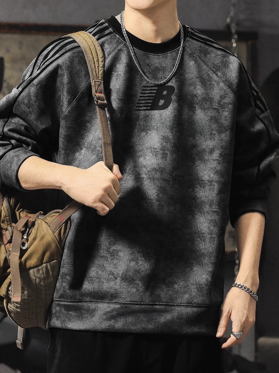 Longline Tee Oversized - Men's Oversized American Suede Fleece Lined