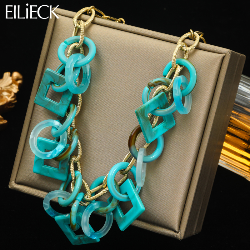 Street Fashion Mood - EILIECK 316L Stainless Steel Exaggerated Geometric