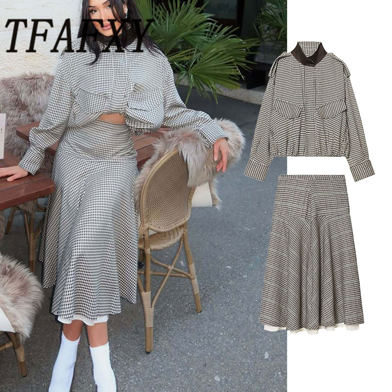 Street Fashion Jacket - TFAFXY2026 Spring Casual Chic Women Checked