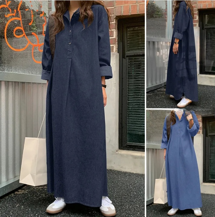 Longline Tee Oversized - Unique Long Oversized Denim irt Dr