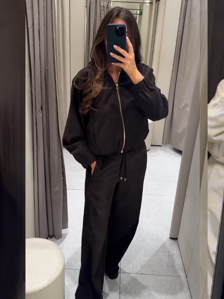Street Fashion Jacket - HH Women Fashion Pants Suit Solid