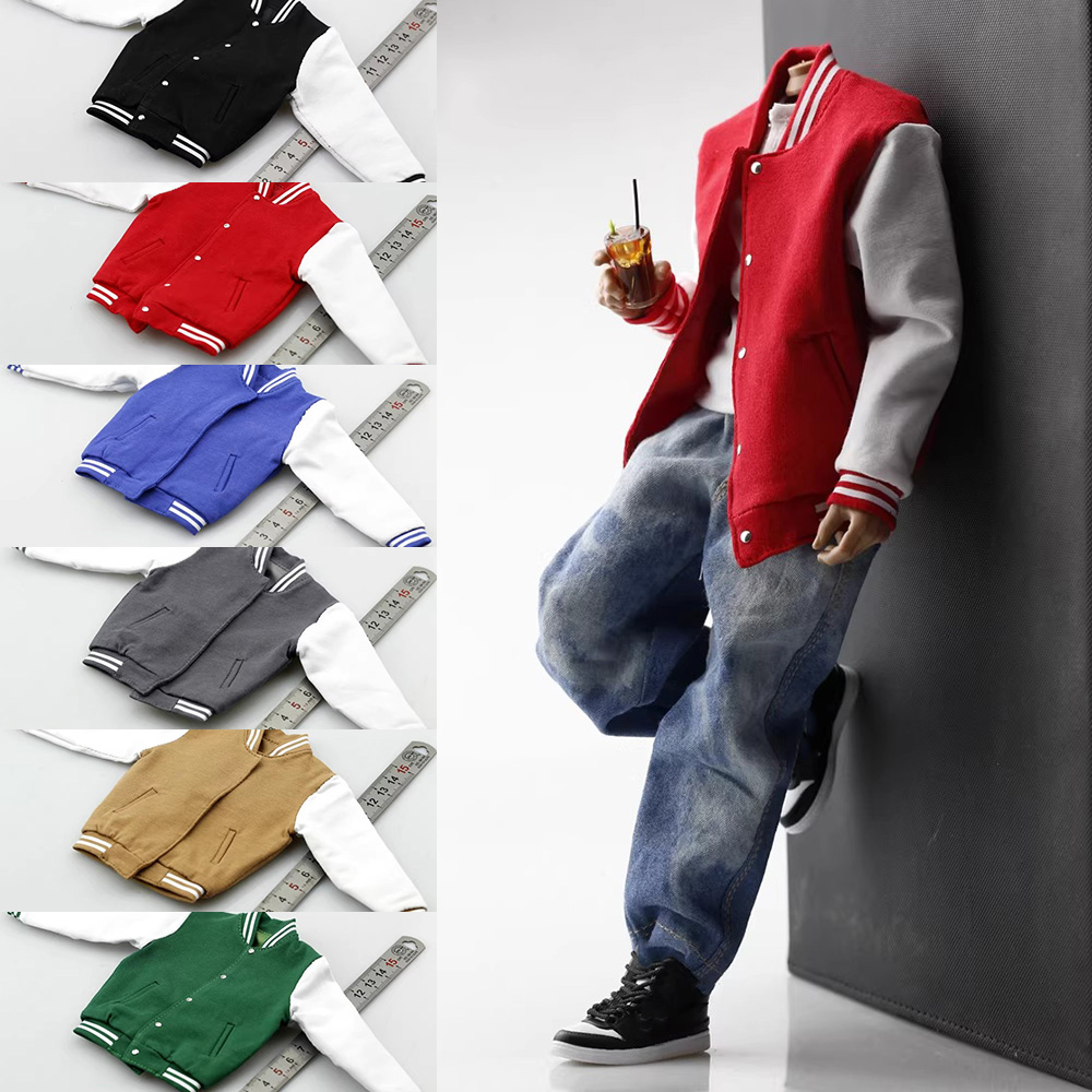 Street Fashion Jacket - 1/6 Scale Male Loose Casual Baseball