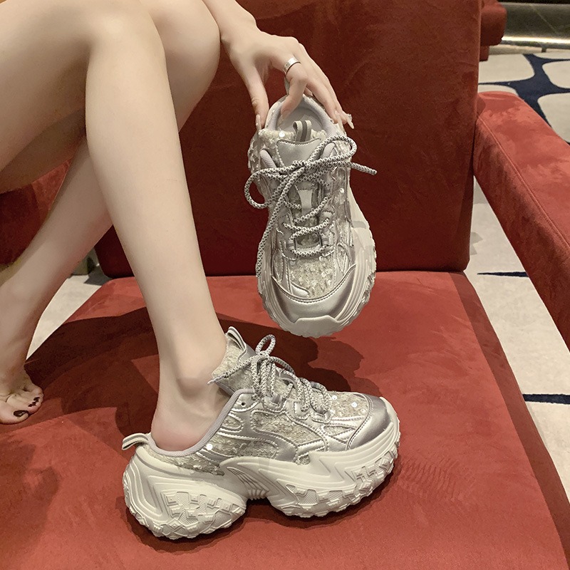 Chunky Sneaker Platform - Women's Sequin Platform Mule Sneakers 2026