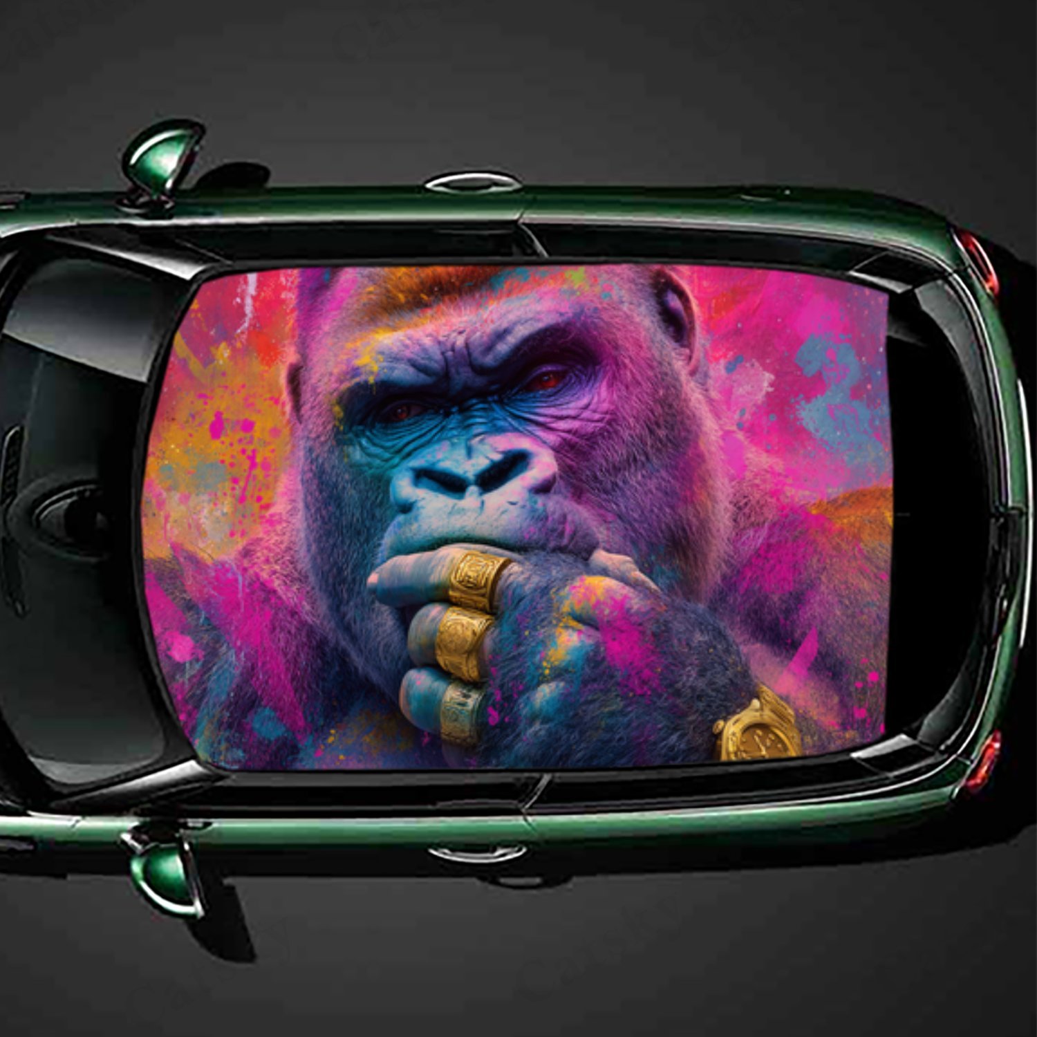 Street Fashion Pose - Fashionable Street Art Chimp Mysterious Hand