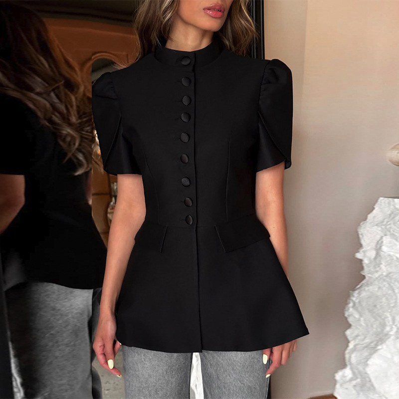 Street Fashion Jacket - 2025 Summer New Stand Collar Single