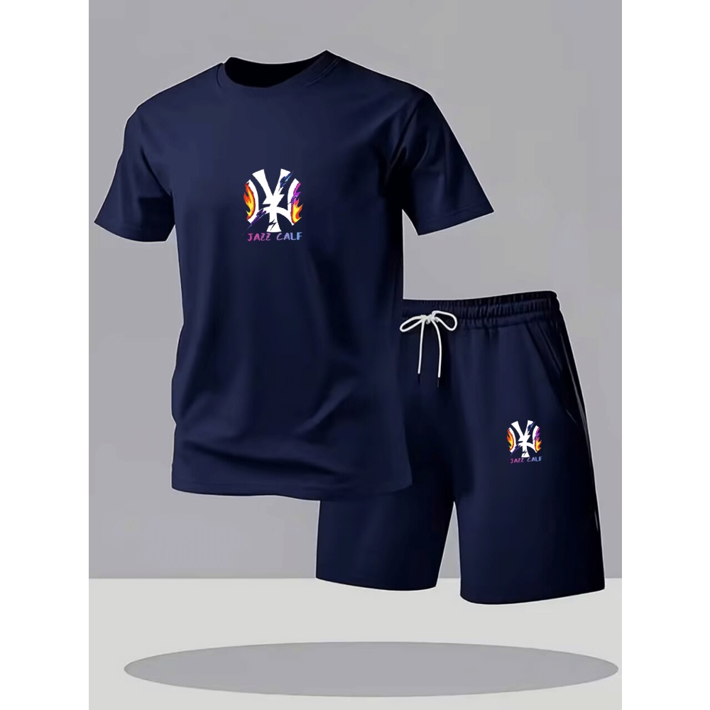 Street Fashion Clothing - Men's Fashion Street Short Sleeve Set