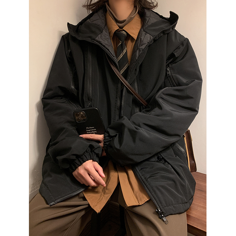 Street Fashion Hong Kong - Thickened Winter Cotton Jacket for Men