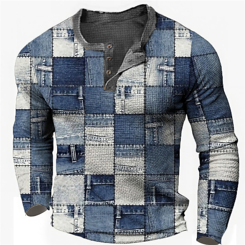 Longline Tee Oversized - Vintage Men's T-Shirt Imitation Cotton Tees