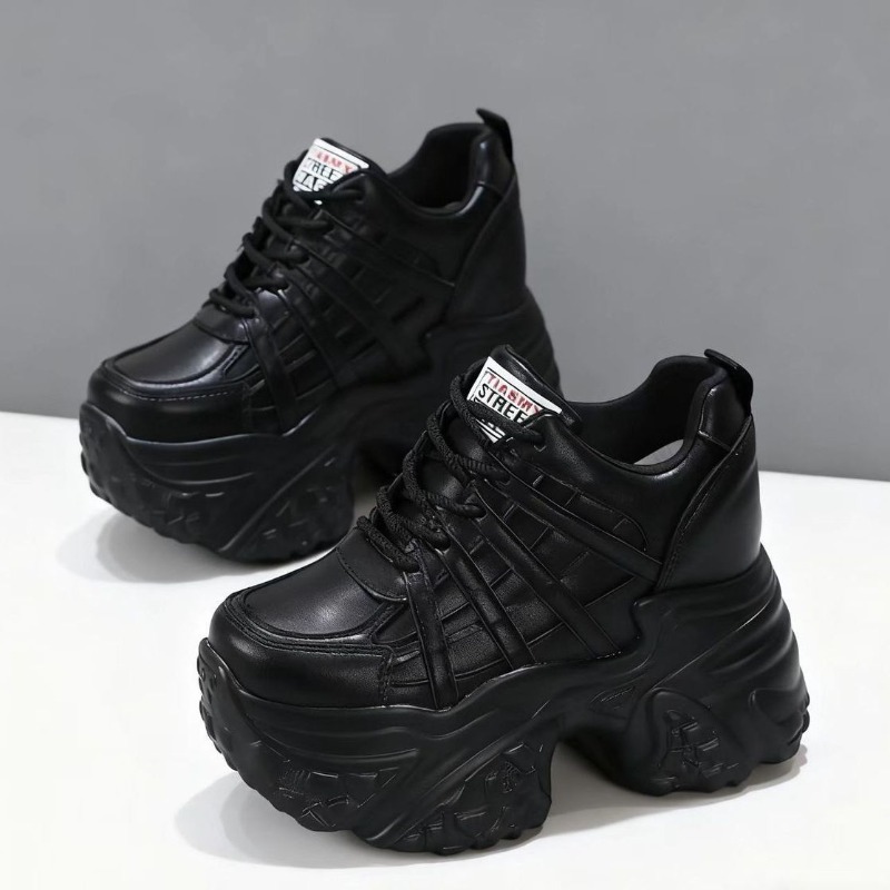 Chunky Sneaker Platform - 2026 New 10M 12CM Genuine Leather