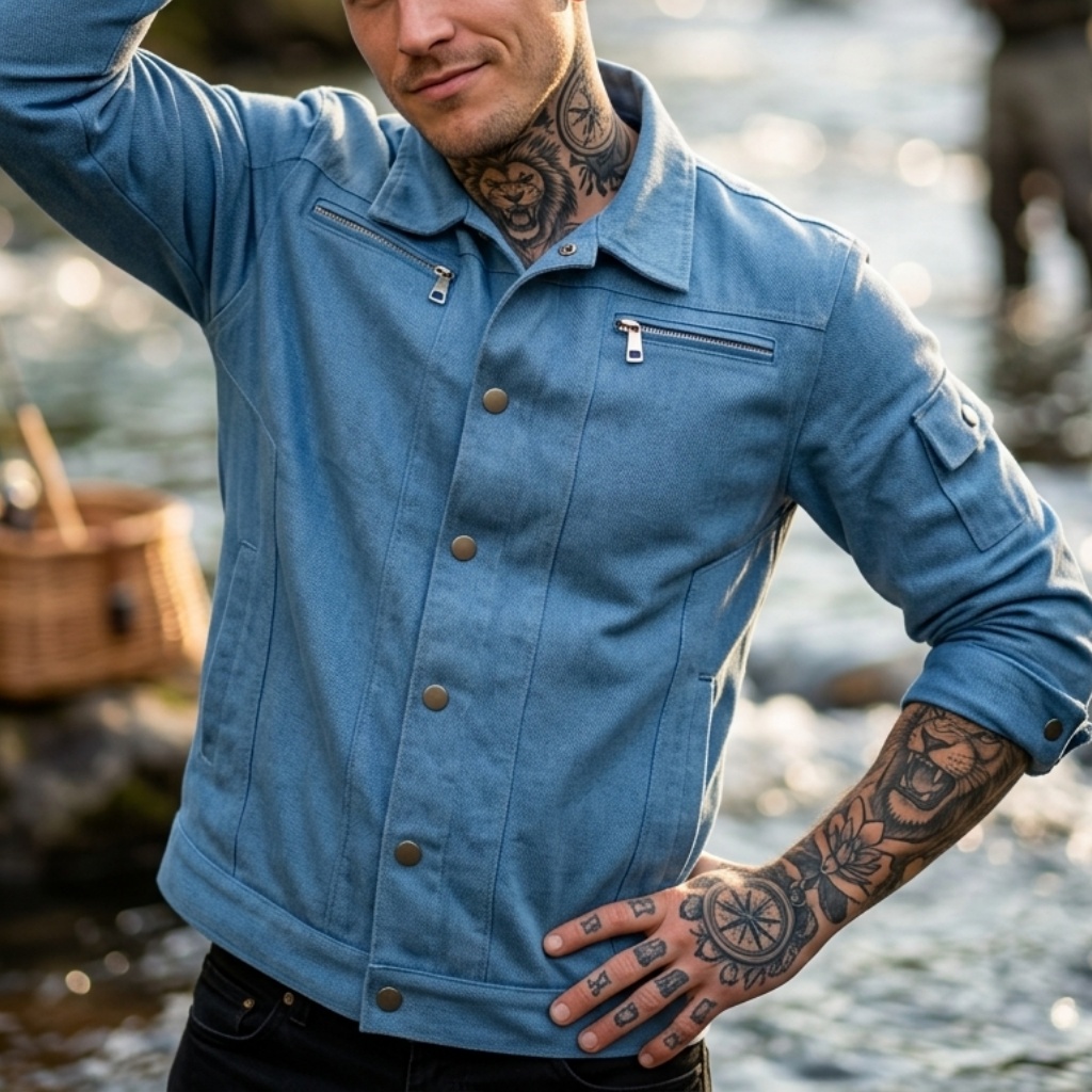 Biker Style Denim Jacket Men's - огляд і ціна Street Fashion Jacket