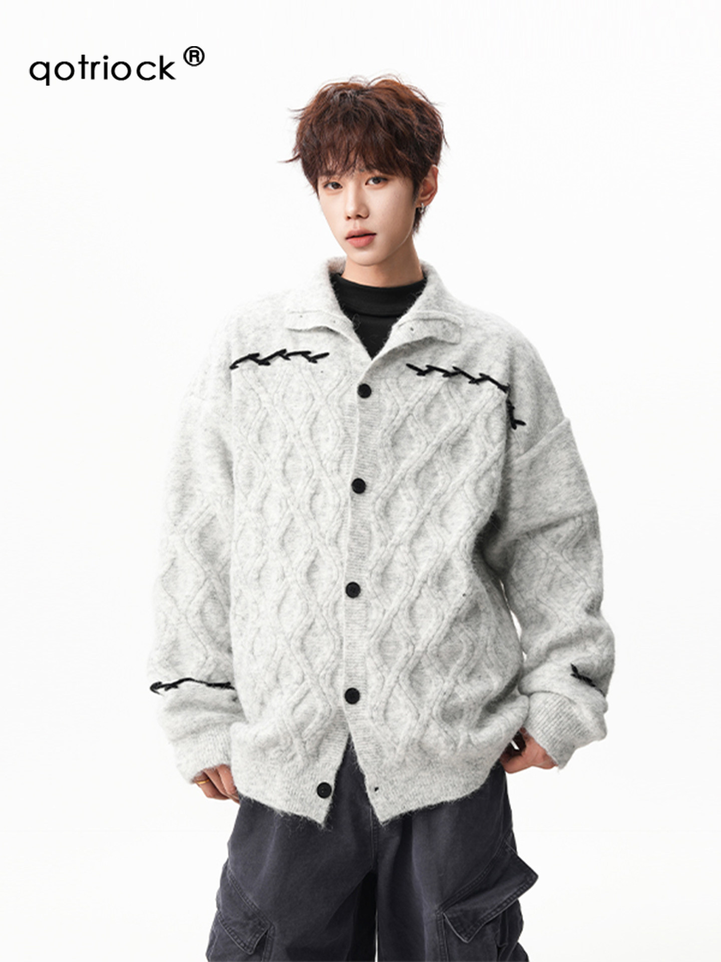 Fur Collar Pullovers Boys	 Men - огляд і ціна Street Fashion Brand Logo