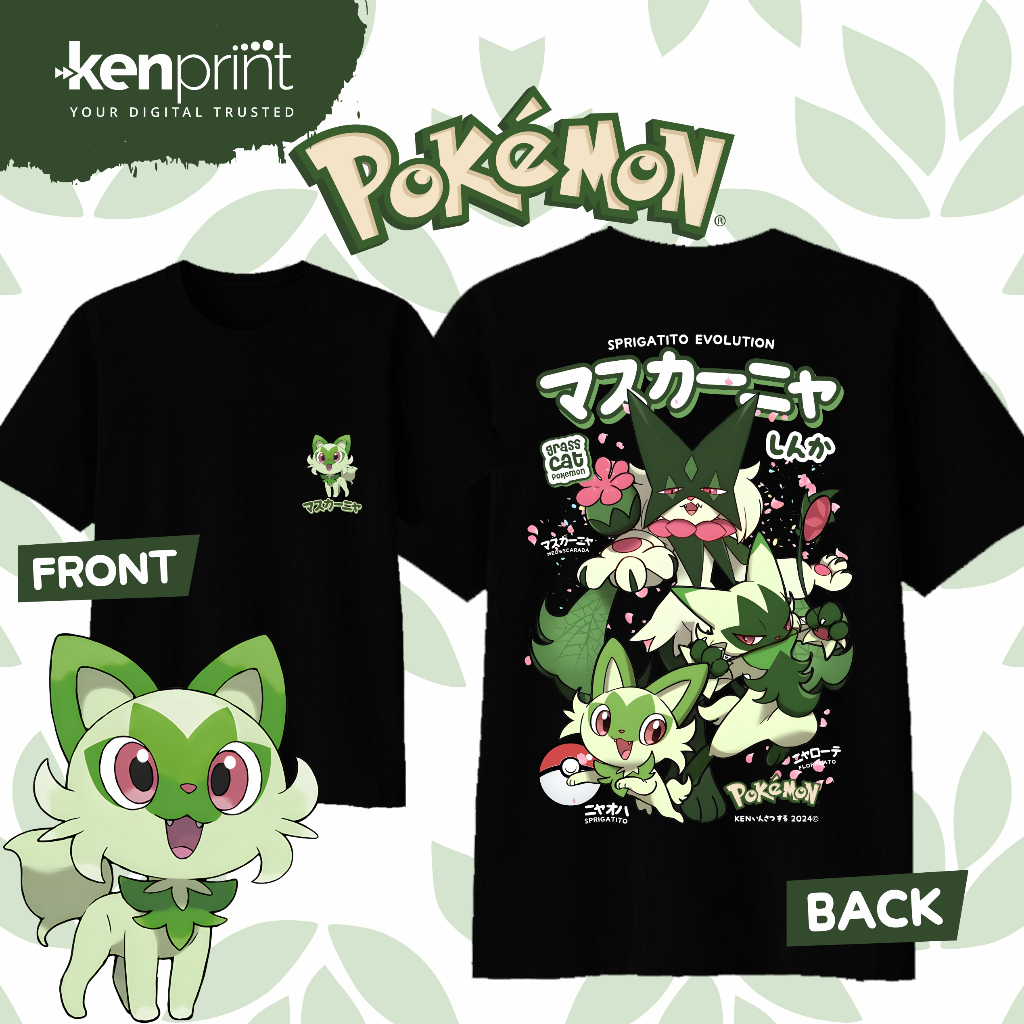 Anime Pokémon Sprigatito Evolu - огляд і ціна Street Fashion Of Japan