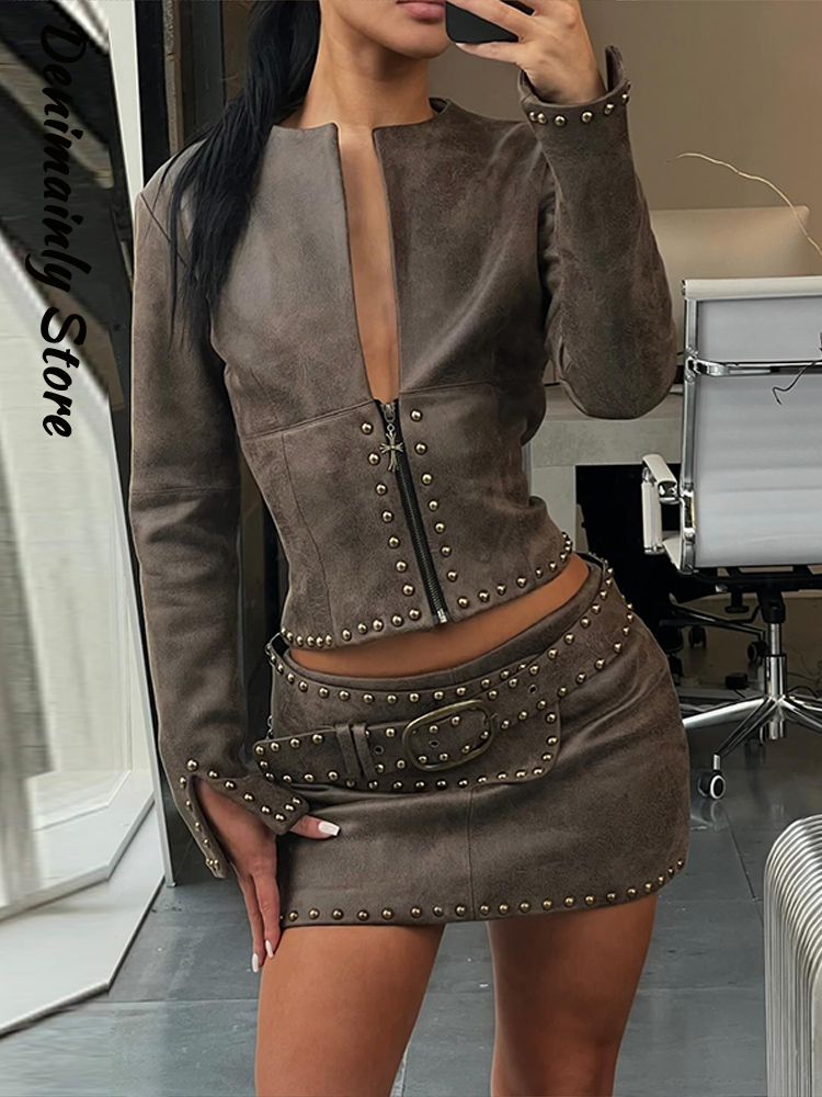 Fashion Studded Trim Cropped Z - огляд і ціна Street Fashion Jacket