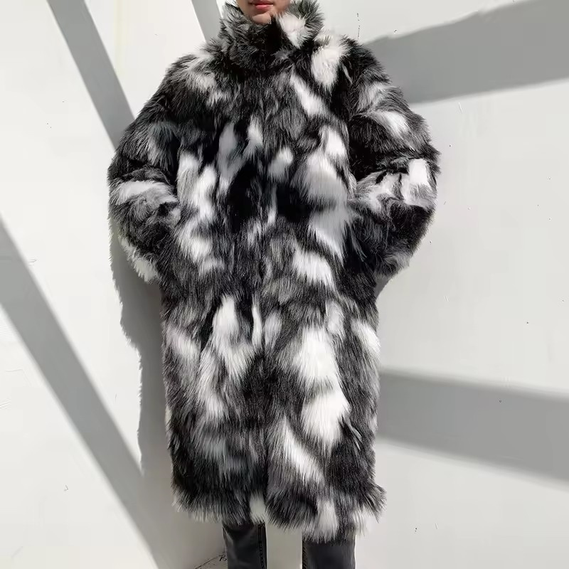 Winter Hip Hop Long Faux Fur C - огляд і ціна Street Fashion Jacket
