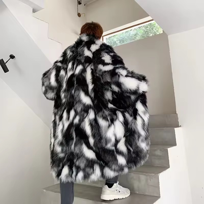 Winter Hip Hop Long Faux Fur C - огляд і ціна Street Fashion Jacket