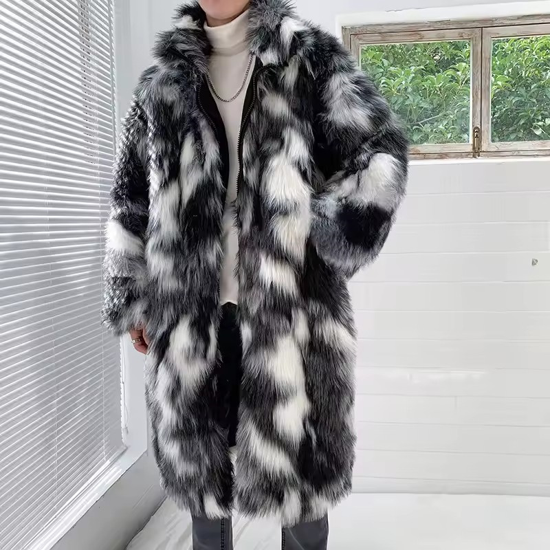 Winter Hip Hop Long Faux Fur C - огляд і ціна Street Fashion Jacket