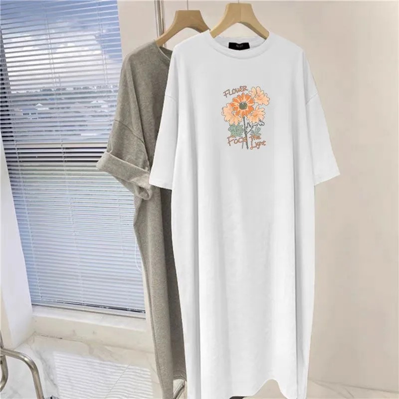 Women's Flower Print Oversized - огляд і ціна Longline Tee Oversized