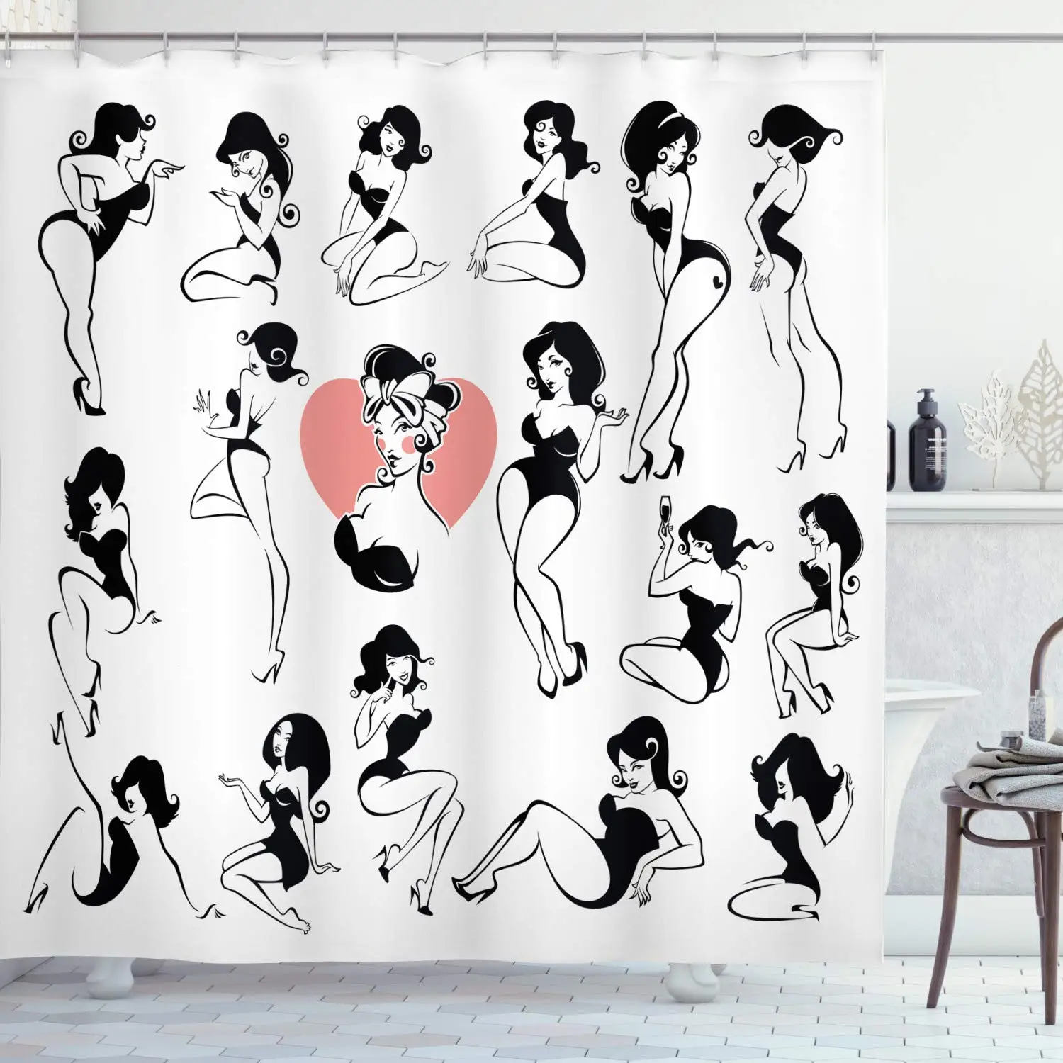 Fashion Woman Shower Curtain M - огляд і ціна Street Fashion Pose
