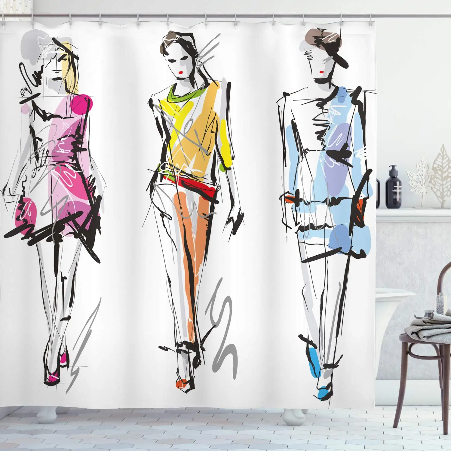 Fashion Woman Shower Curtain M - огляд і ціна Street Fashion Pose