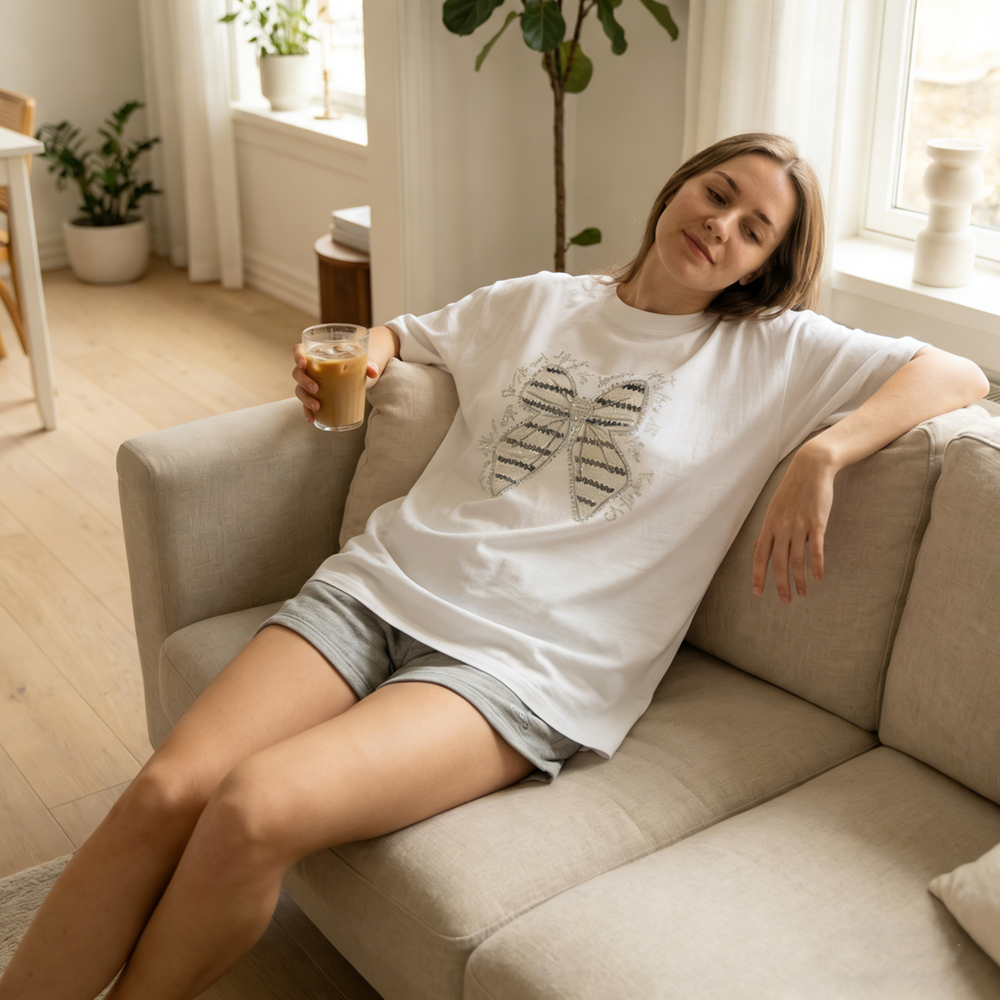 Women's Butterfly Embroidery R - огляд і ціна Longline Tee Oversized
