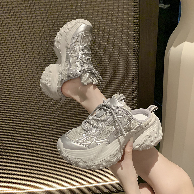 Women's Sequin Platform Mule S - огляд і ціна Chunky Sneaker Platform