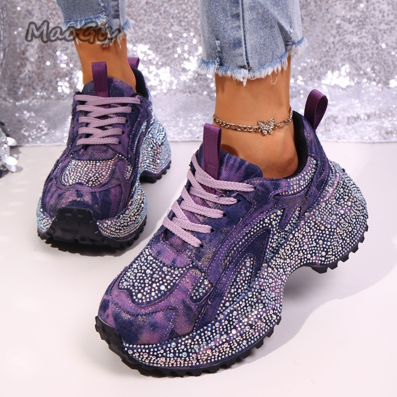 Fashion Rhinestone Women's Chu - огляд і ціна Chunky Sneaker Platform