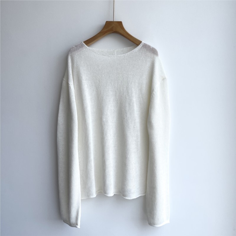 Women's 100% Linen Knit Sweate - огляд і ціна Longline Tee Oversized