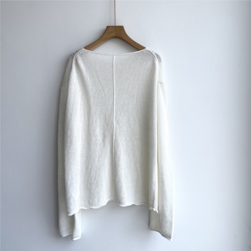 Women's 100% Linen Knit Sweate - огляд і ціна Longline Tee Oversized