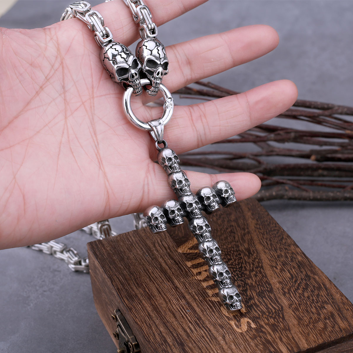 Stainless Steel Cross Skull Pe - огляд і ціна Street Fashion Mood