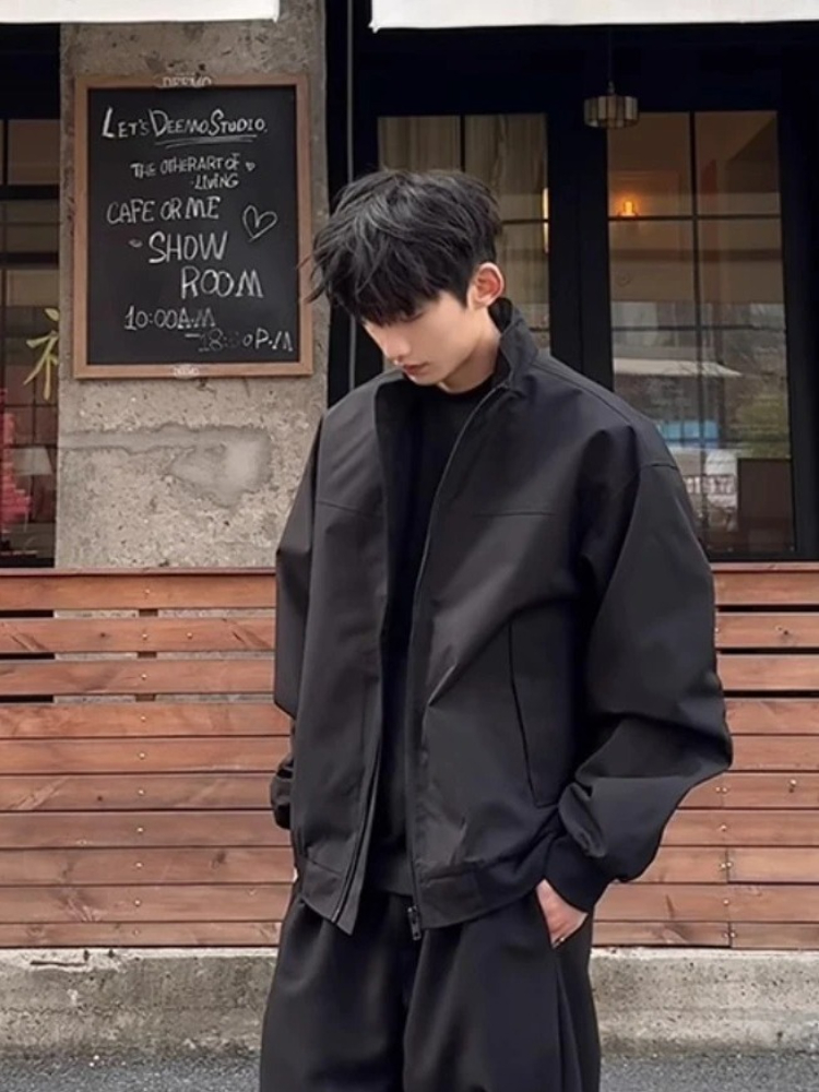 Men Solid Coach Jacket Spring  - огляд і ціна Coach Jacket Bomber