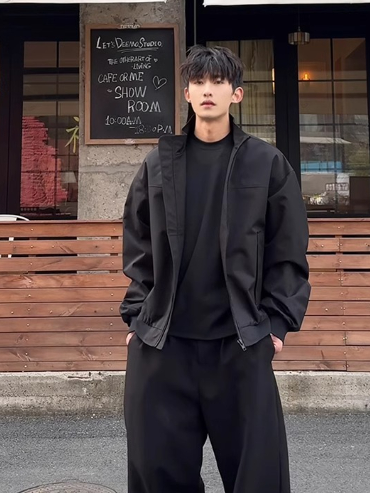 Men Solid Coach Jacket Spring  - огляд і ціна Coach Jacket Bomber