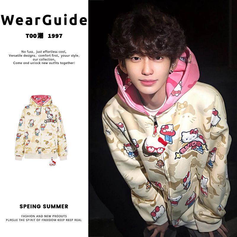 Ins New Hello Kitty Bapes Camo - огляд і ціна Street Fashion Jacket