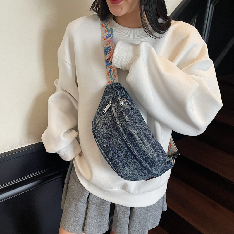Denim Blue Chest Bags For Wome - огляд і ціна Street Fashion Mood