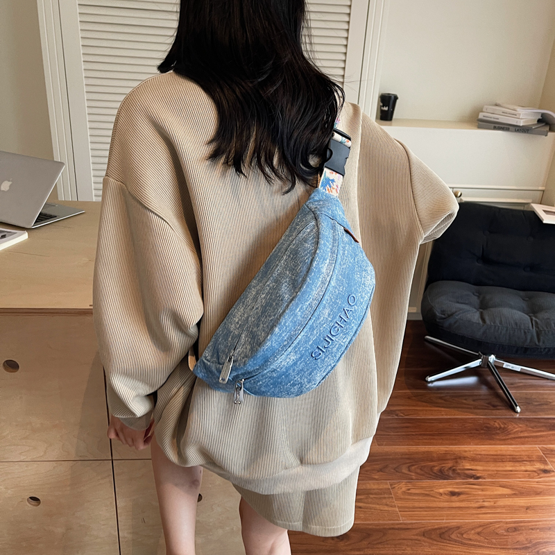 Denim Blue Chest Bags For Wome - огляд і ціна Street Fashion Mood